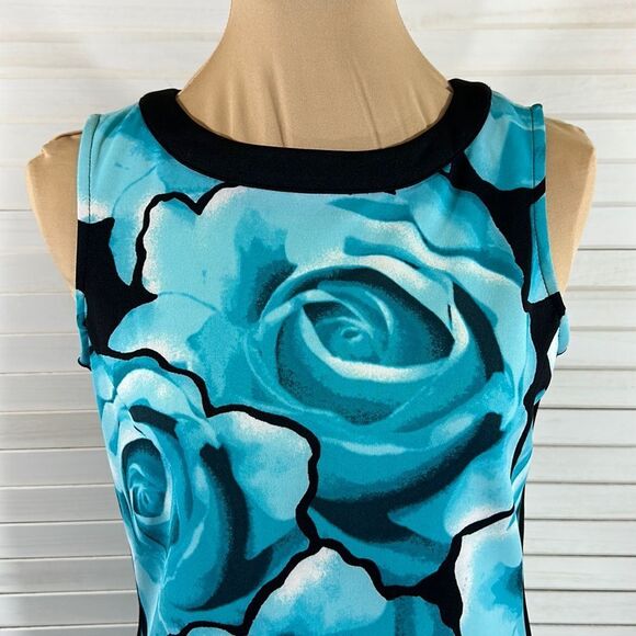 Worthington Sheath Dress Medium Blue Floral NWOT - Picture 10 of 14